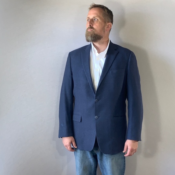 VTG 1960’s Union Made Navy Blue Sport Coat USA - Picture 14 of 15